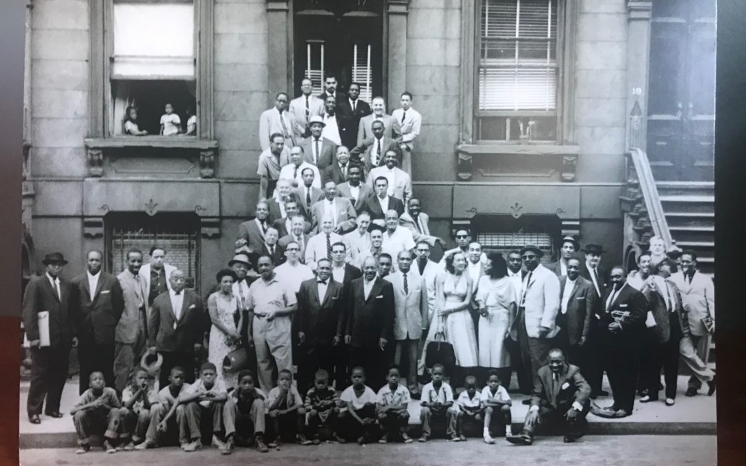 Photo with Benny Golson, Dizzy Gillespie, Thelonious Monk, Charles Mingus and other jazz legends